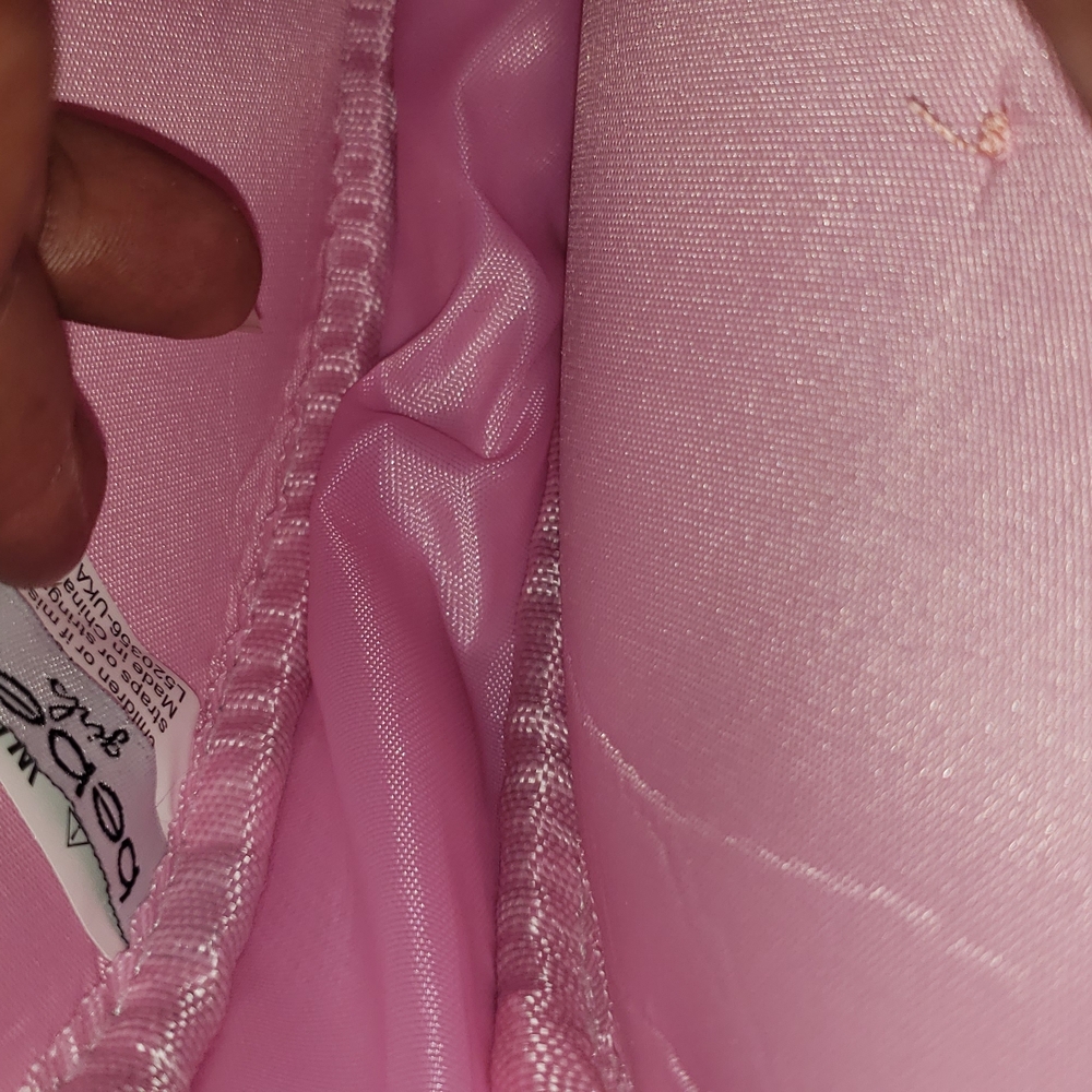 Bebe Pink Heart Crossbody Bag with Plush Texture - Picture 12 of 13